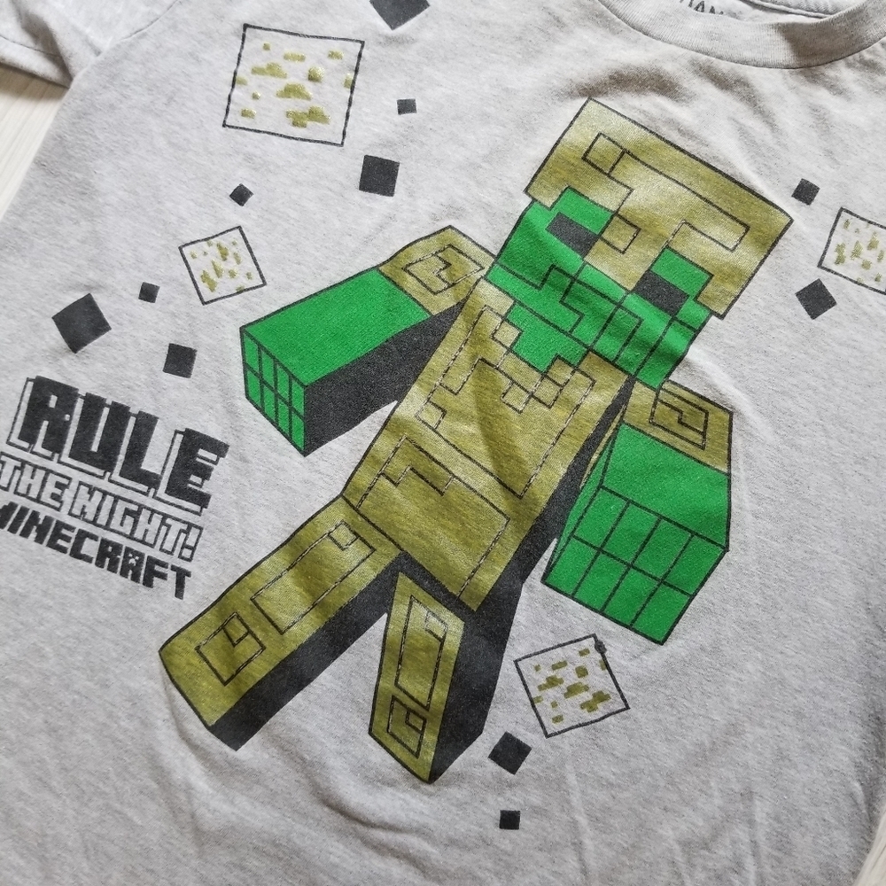 Minecraft golden zombie gray short sleeve shirt size S - Picture 3 of 6